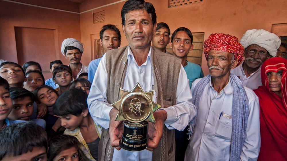 Mayor Shyoji Ram received a national award because he made sure every family in his town had a latrine [Zigor Aldama/Al Jazeera] 