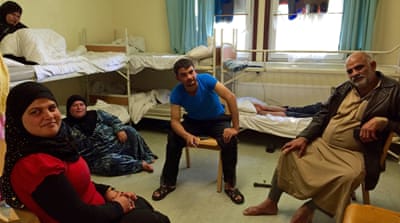 The Alameens at the Friedland transit camp [Victoria Schneider/Al Jazeera]