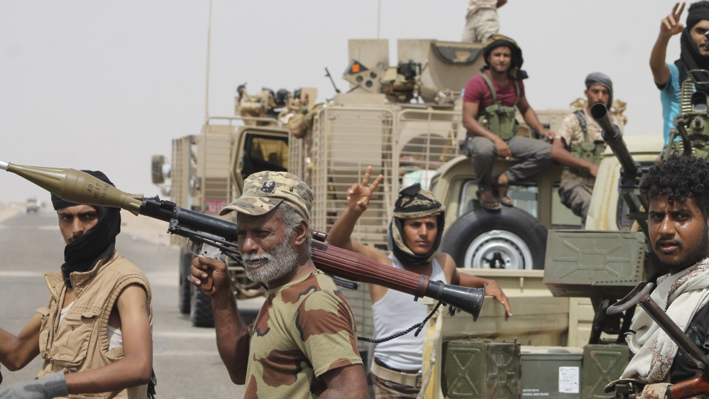 Fighters against Houthi in yemen