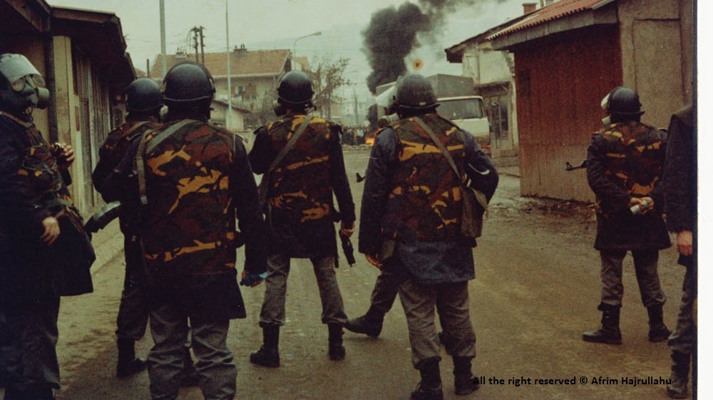 Demonstrations in which the author participated in Pristina in 1989 [Afrim Hajrulahu]