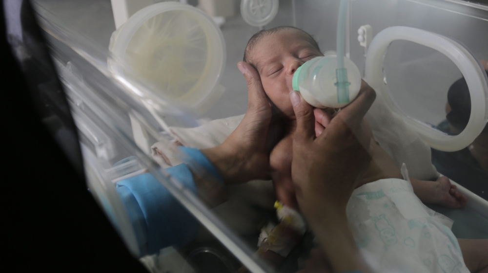 Malnourished children receive treatment in Sana?a hospital