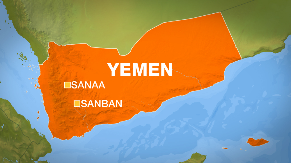 Yemen map Sanban wedding air strike
