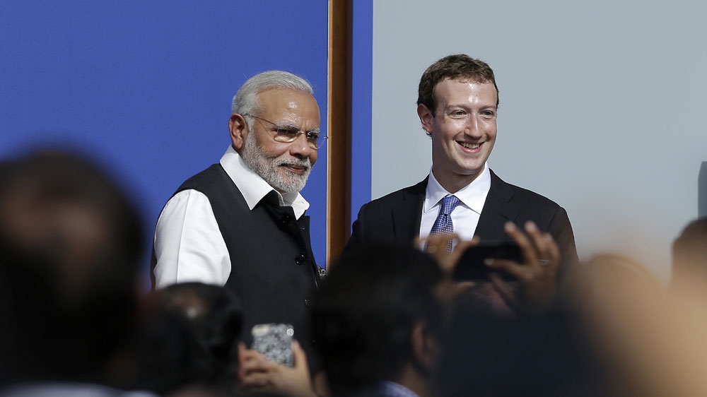 Narendra Modi, Mark Zuckerberg