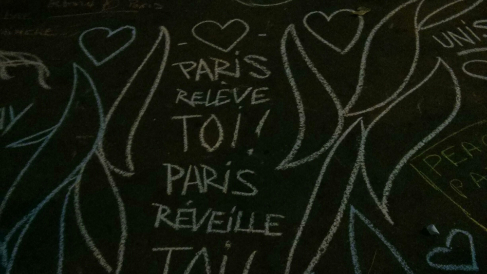 “Paris, back on your feet!” and “Paris, wake up!” [Christine Buckley/Al Jazeera]