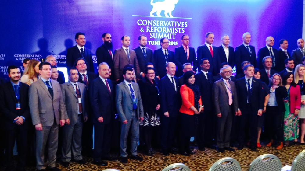 Ghannouchi was speaking at Conservatives and Reformists Summit, a new forum for European and Middle Eastern conservative parties [Afifa Ltifi/Al Jazeera]