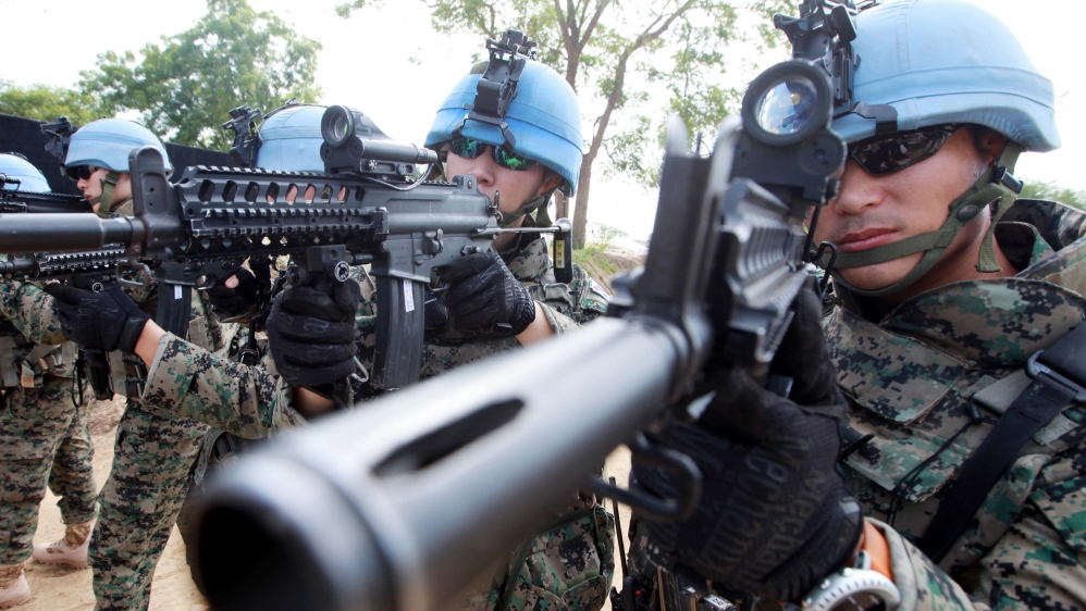 South Korean troops conduct drill in South Sudan