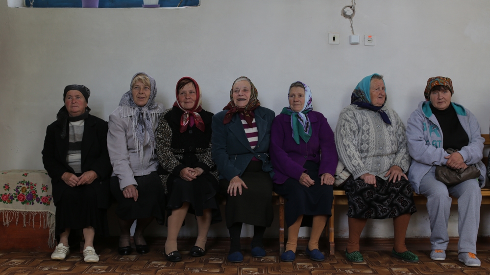 In the parish of Velyka Sevastianivka, a group of mainly elderly women led the switch from the Moscow Patriarchy to the Kiev one, in the process ousting a priest they considered to be pro-Russian [Rabii Kalboussi/Al Jazeera] 