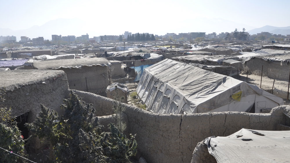 The Char Rahi Qanbar camp is home to over a thousand IDP families [Fatima Faizi/Al Jazeera]