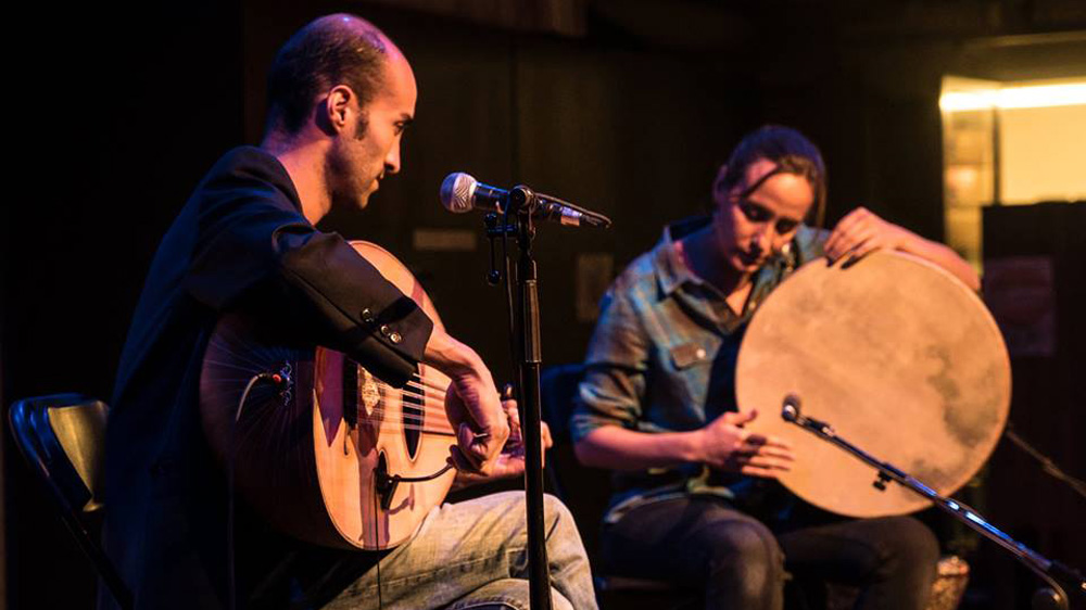 Musicians in the Green Caravan festival in London
