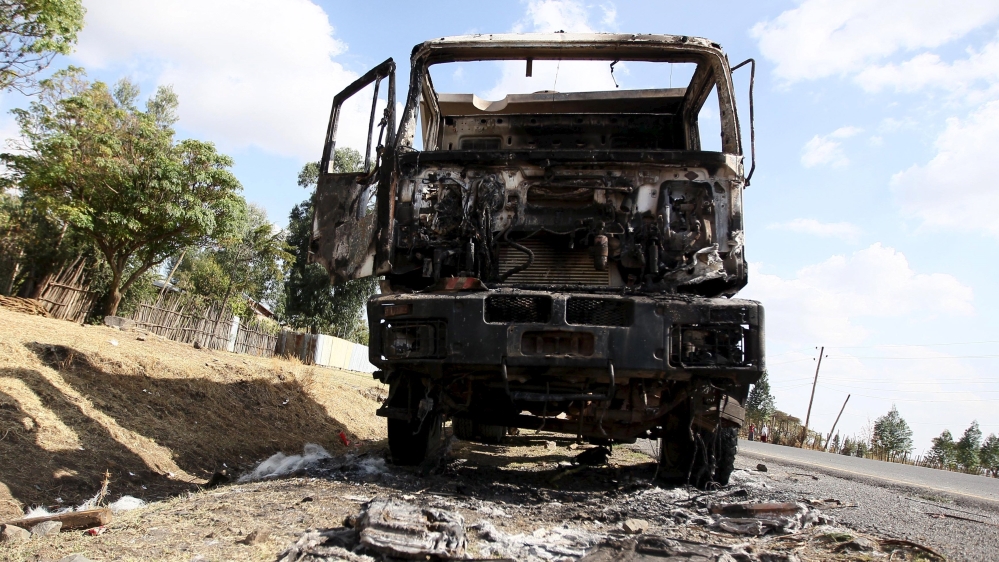  The protests are being described as some of the biggest in Ethiopia in recent times [Reuters]