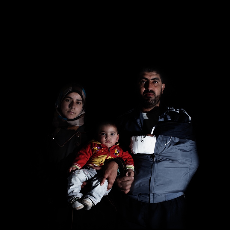 Rima and Dawoud fled Homs three years ago. Their first son is mentally challenged but they cannot afford to send him to a special school. Baby Hanan is eight months old. Due to the lack of legal status in Lebanon, they have not been able to register her [Felipe Jacome/Al Jazeera] 