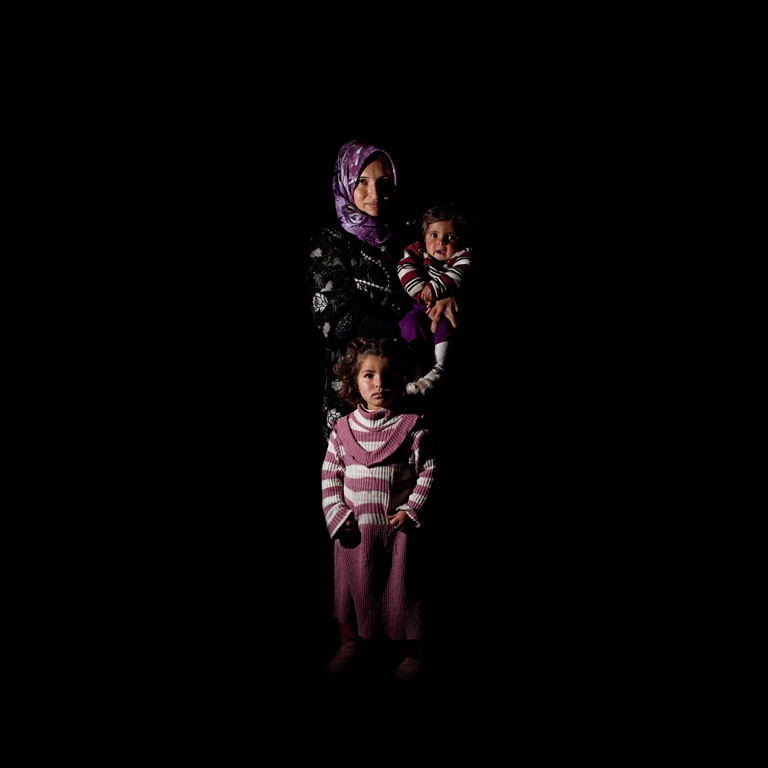 Twenty-five-year-old Mariam has two daughters who were born in Lebanon. They are four-year-old Fatme and two-year-old Rana. They have birth certificates but are not registered. She has been in Lebanon for four years and her husband is unemployed. She doesn’t know what has become of her house in Syria, but most of the people she knew there are either dead or have been displaced. Her priority now is to register her children [Felipe Jacome/Al Jazeera] 