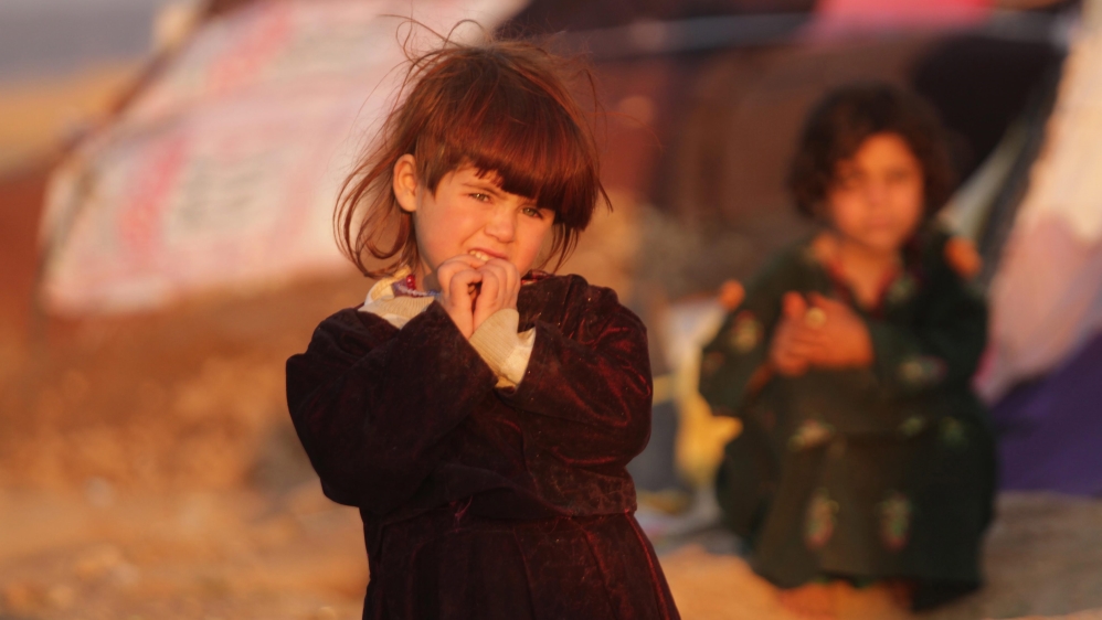 Afghan children displaced from Faryab, Badghis and Ghor province [Jalil Rezayee/EPA]