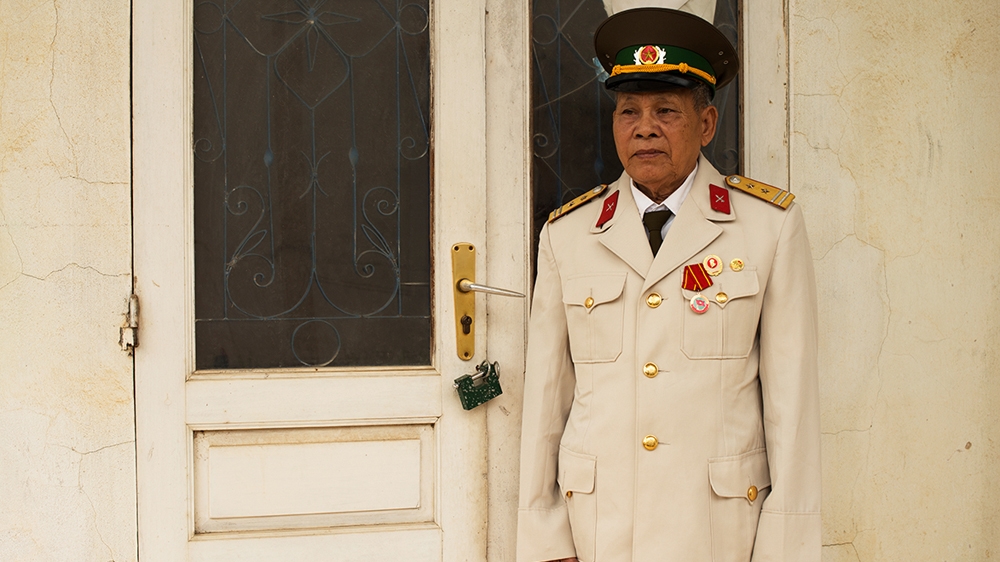 Nguyen Kim Sao, 84, was deployed near the border with Laos during the first Indochina war [Vincenzo Floramo/Al Jazeera] 