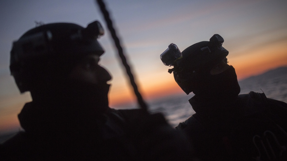 Members of the Frontex, European Border Protection Agency,