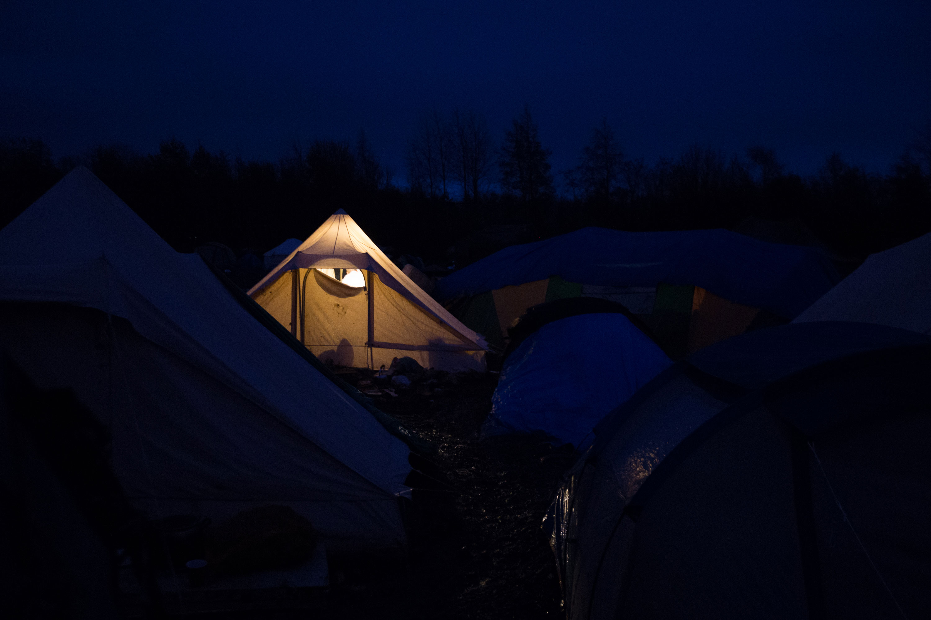 Kurdish refugees, Dunkirk camp/ Please Do Not Use