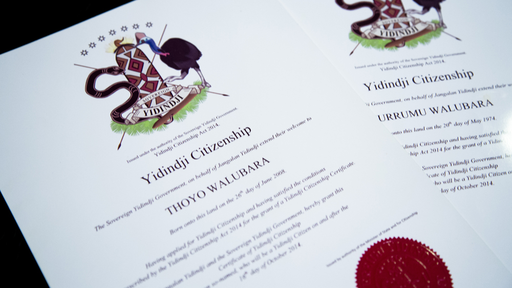 One of the primary goals of the Sovereign Yidindji Government is to sign a treaty with the Commonwealth of Australia [Tanja Bruckner/Al Jazeera]