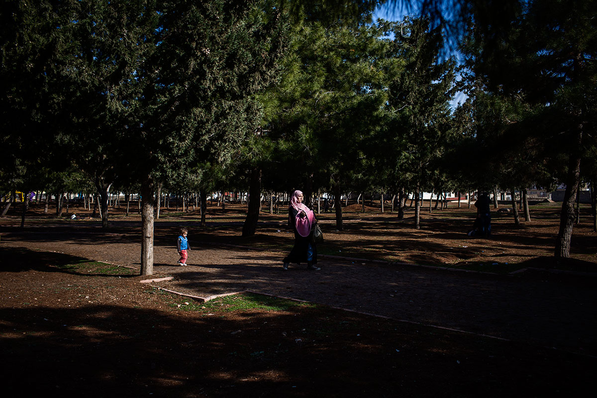 Refugees on Turkish- Syrian border/ Please Do Not Use