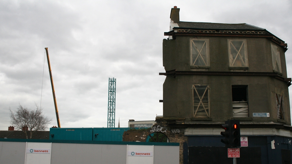 Supporters of the homeless families say Ireland is facing a housing crisis and that affordable houses need to be built [Caelainn Hogan/Al Jazeera]