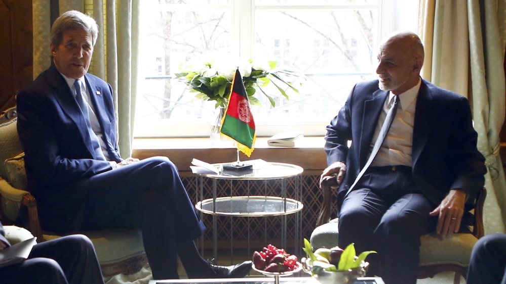 US Secretary of State John Kerry speaks next to Afghanistan''s President Ashraf Ghani [REUTERS]