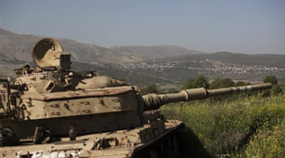A view of the Syrian village of Hadar on the Israel-Syria border in the Golan Heights [EPA]