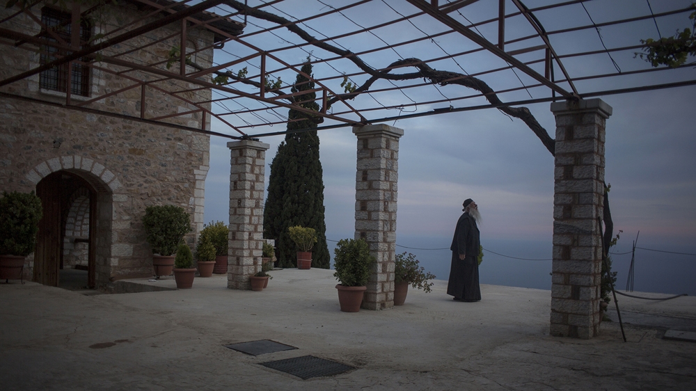 On Mount Athos, monks seek to isolate themselves from the temptations of the world by isolation and communion with Nature and the Divine [Iason Athanasiadis]