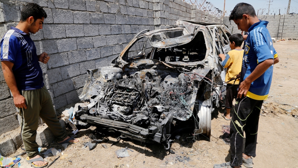 Saturday's car bombing in Baghdad's Nahrawan area was the latest in a continued wave of violence [Reuters]