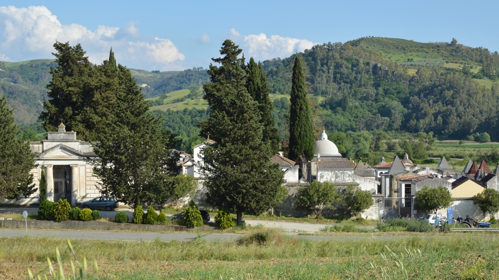 Current Tarsia cemetery - as seen from the proposed site for the new cemetery [Rosie Scammell/Al Jazeera] 