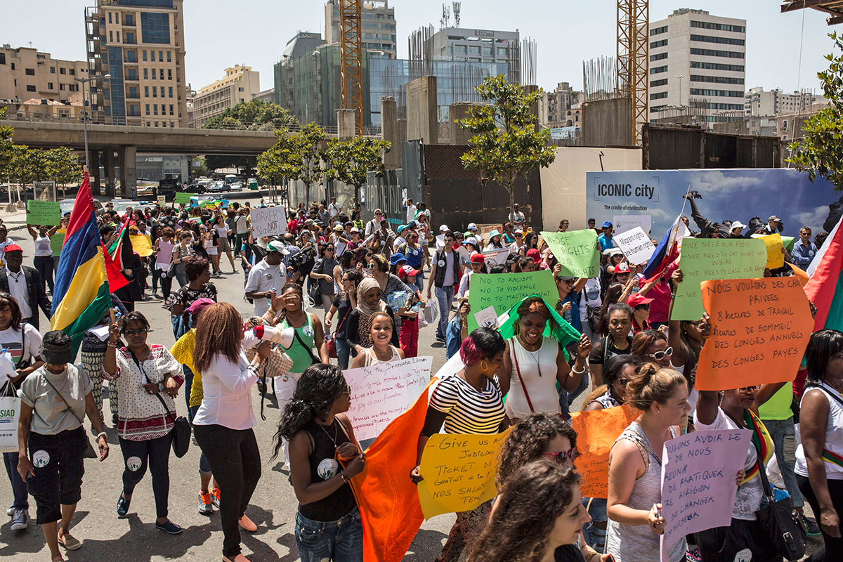 Domestic workers take the streets in Beirut/ Please Do Not Use