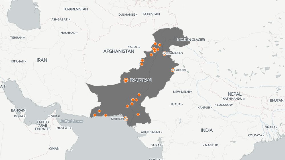 Pakistan Journalist Deaths Map