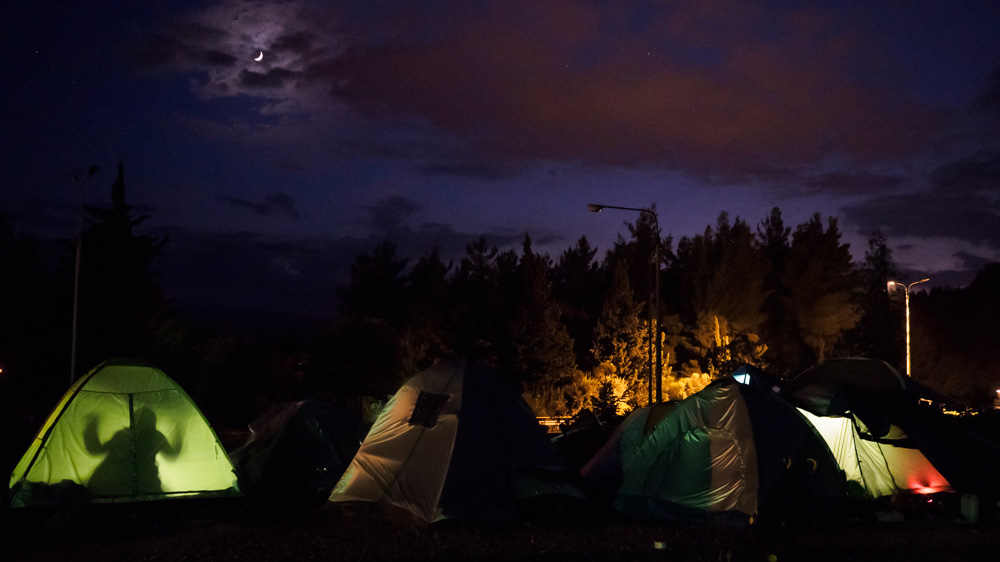 Hundreds of refugees are living in the forests surrounding the border town of Evzoni, Greece [Lazar Simeonov/Al Jazeera]