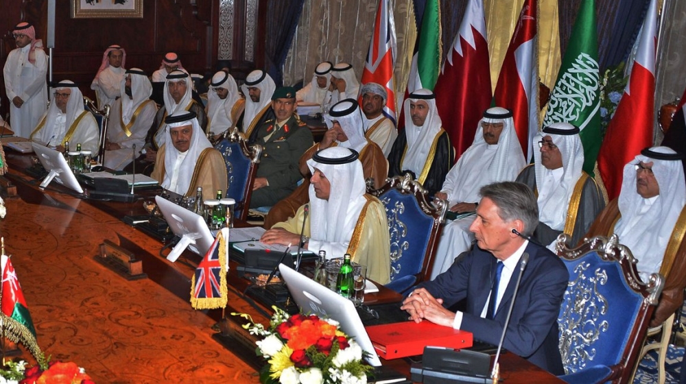 British Foreign Secretary Philip Hammond attends a meeting with with Foreign Ministers of the Gulf Cooperation Council (GCC) in Jeddah