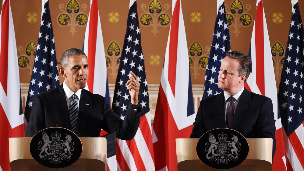  Obama has urged Britain to stay in the European Union [Andy Rain/Reuters]