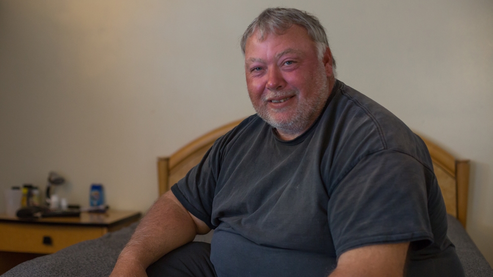  Scott Richert has been living at the Starlight Motel for two years but insists it's just temporary, while he saves enough for a place of his own [Carolyn Bick/Al Jazeera] 
