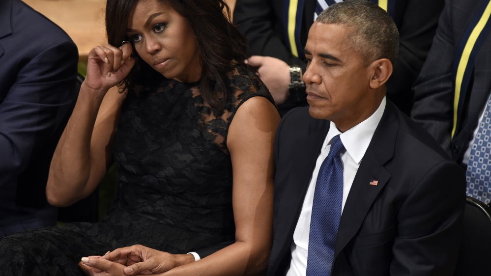 Obama, Michelle Dallas memorial