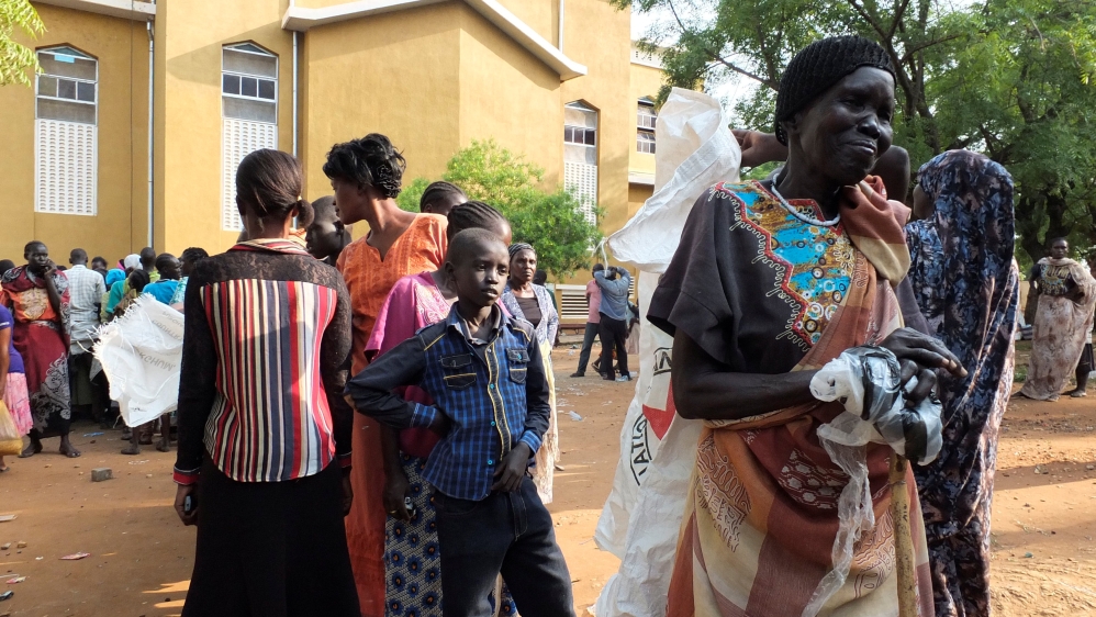 Aid groups and churches in Juba have taken in some 35,000 displaced people [Reuters]