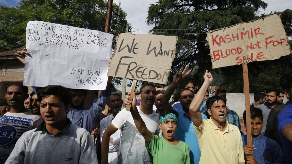 Indian Prime Minister Modi has laid much of the blame for the unrest on Pakistan [Farooq Khan/EPA]