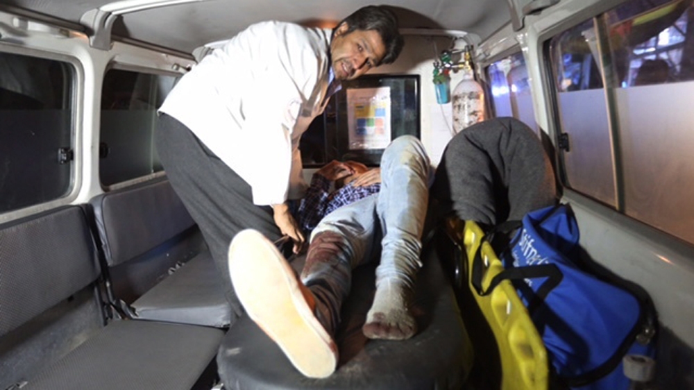  Many trapped students were tweeting desperate messages for help [Rahmat Gul/AP]