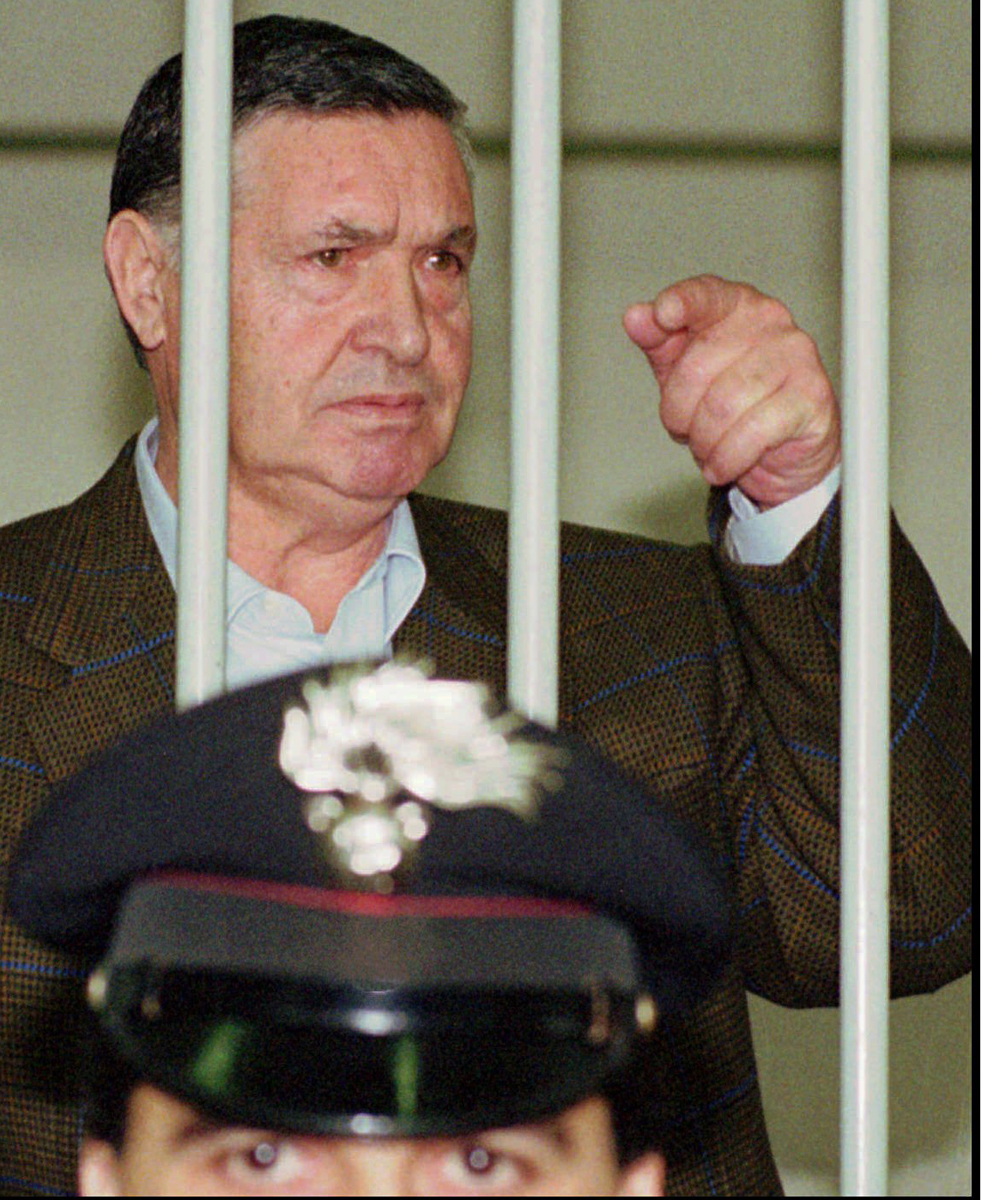 Salvatore 'Toto' Riina during a trial in Rome April 29, 1993 [Giulio Broglio/AP]