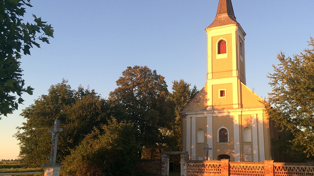 The Szigetvar church, which was one of the sites where, until recently, the heart of Suleiman the Magnificent was thought to have been buried 450 years ago [Dan McLaughlin/Al Jazeera]