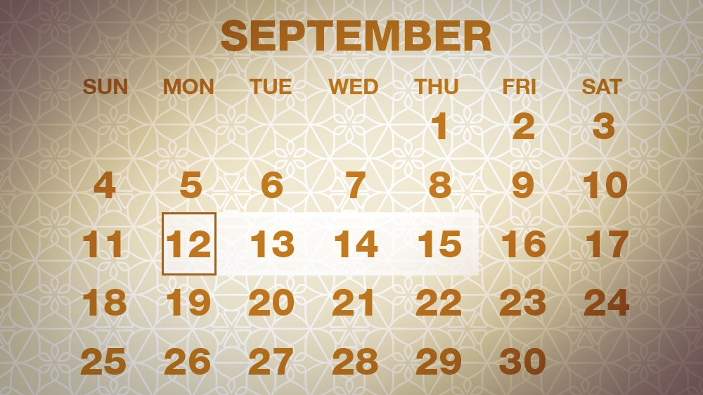 Eid al-Adha days calendar
