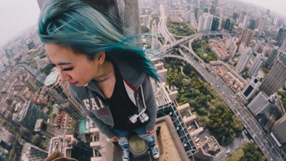 'Sometimes rules are made to prevent people from doing bad things, but sometimes rules are made to protect privilege,' says rooftopper Airin [Airin T /Al Jazeera]