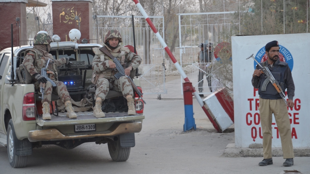  The assailants targeted a dormitory inside the Quetta police training centre late on Monday [EPA]