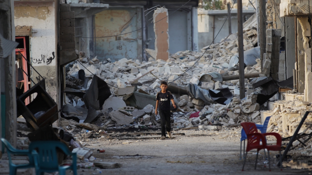 Syrian rebel-held town of al-Waqf, Aleppo