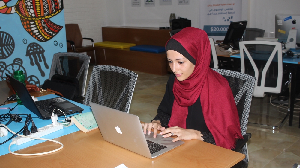  Gaza Sky Geeks is now focusing on bringing more girls and women into the fold [Hunter Stuart/Al Jazeera] 