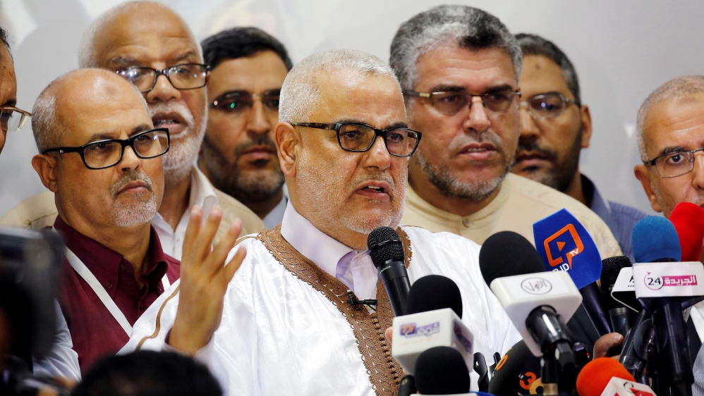 Abdelilah Benkirane, secretary-general of Morocco''s Islamist Justice and Development Party (PJD)