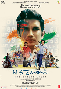Poster for the film MS Dhoni: The Untold Story