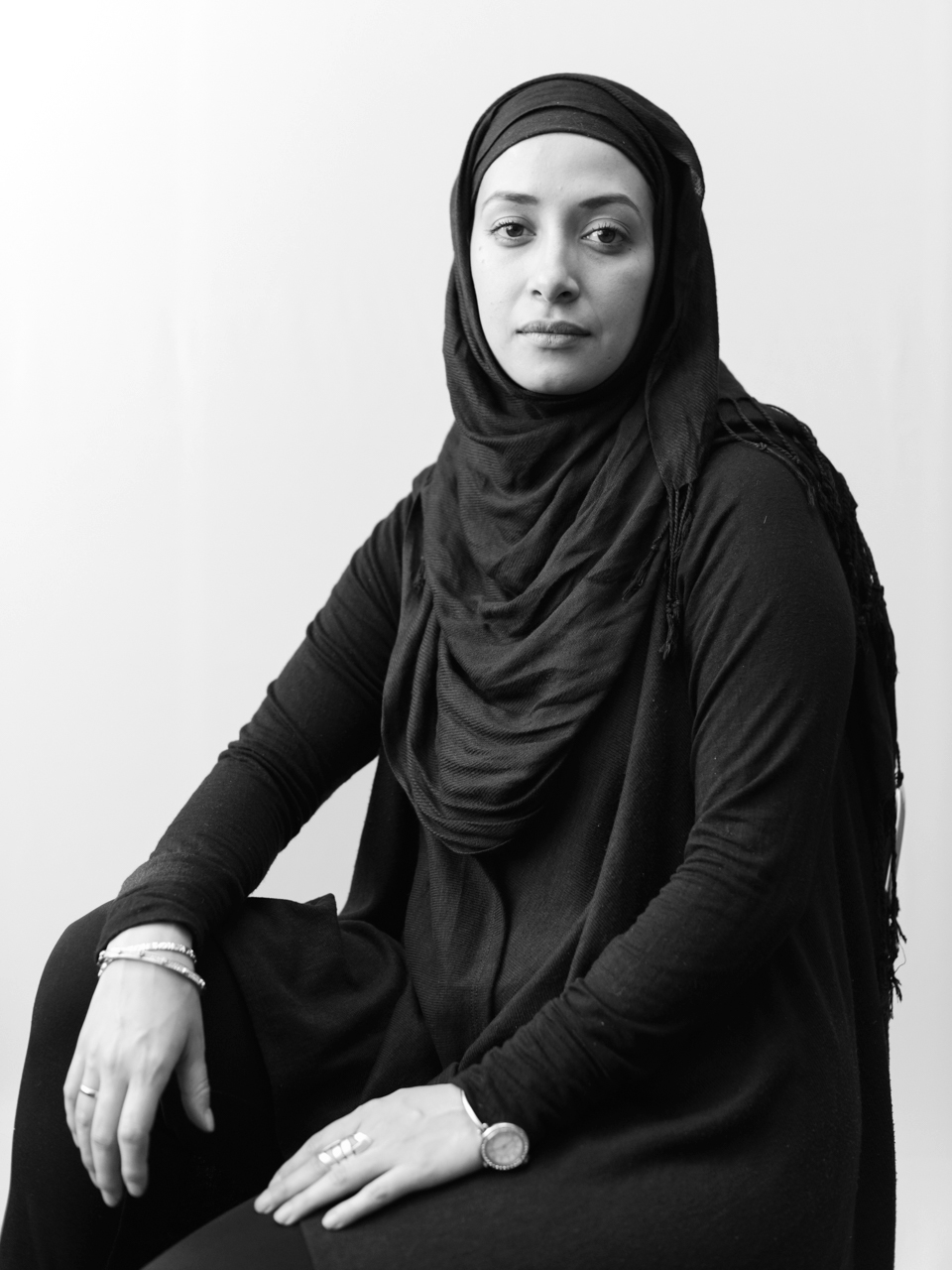 At first Maria Martinez felt worried about showing her hijab to her family [Giulia Iacolutti/Al Jazeera] 