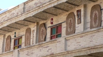 The renovated Hotel Farah in the heart of the Sulaimania Bazaar, Iraq [Lara Fatah/Al Jazeera]