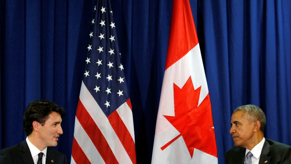 Obama and Trudeau meet at the APEC Summit in Lima, Peru